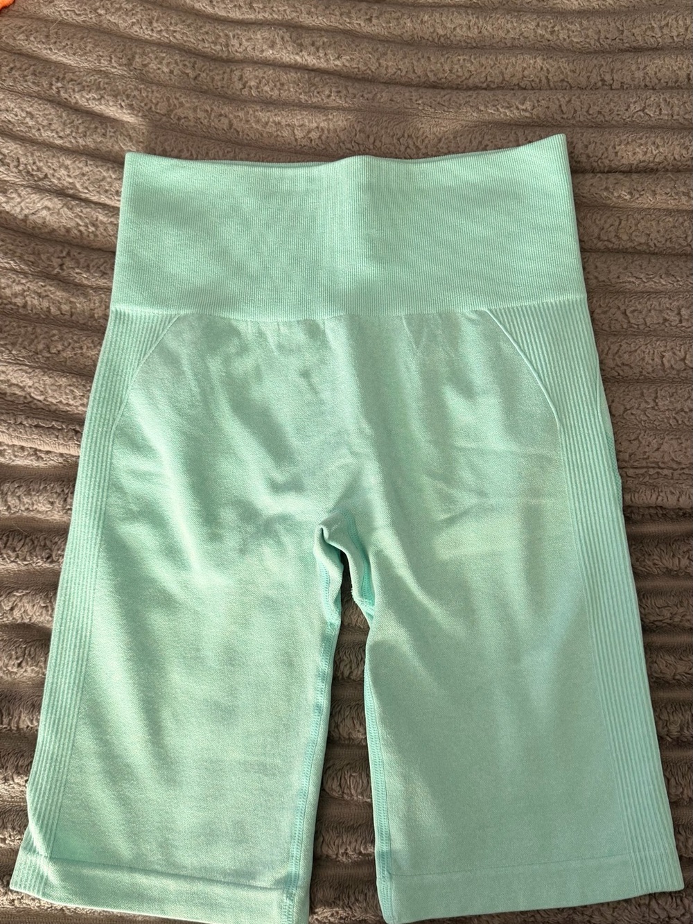 High-Waist Mint Athletic Bike Shorts for Women